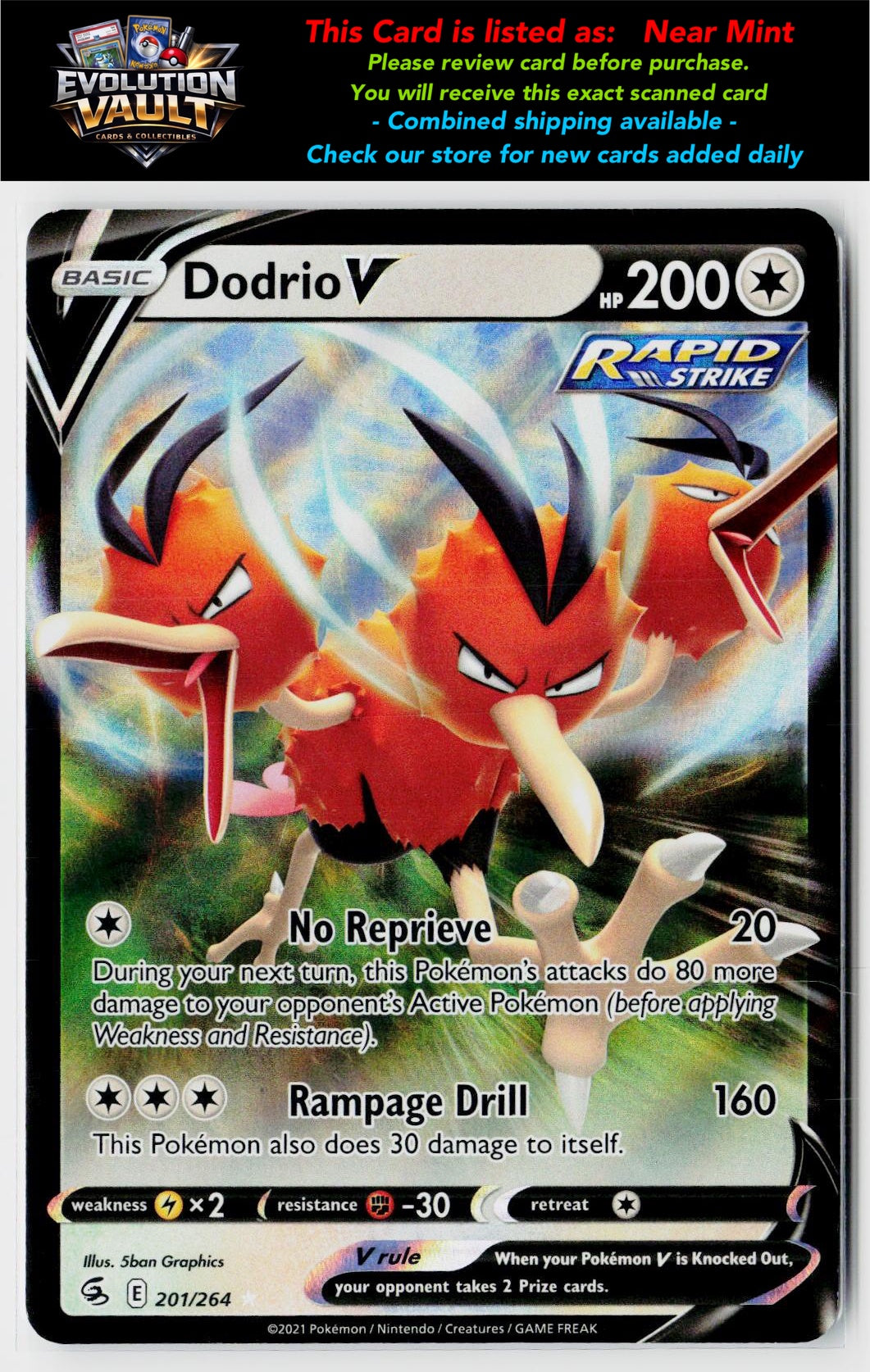 SWSH08: Fusion Strike #201/264 Dodrio V