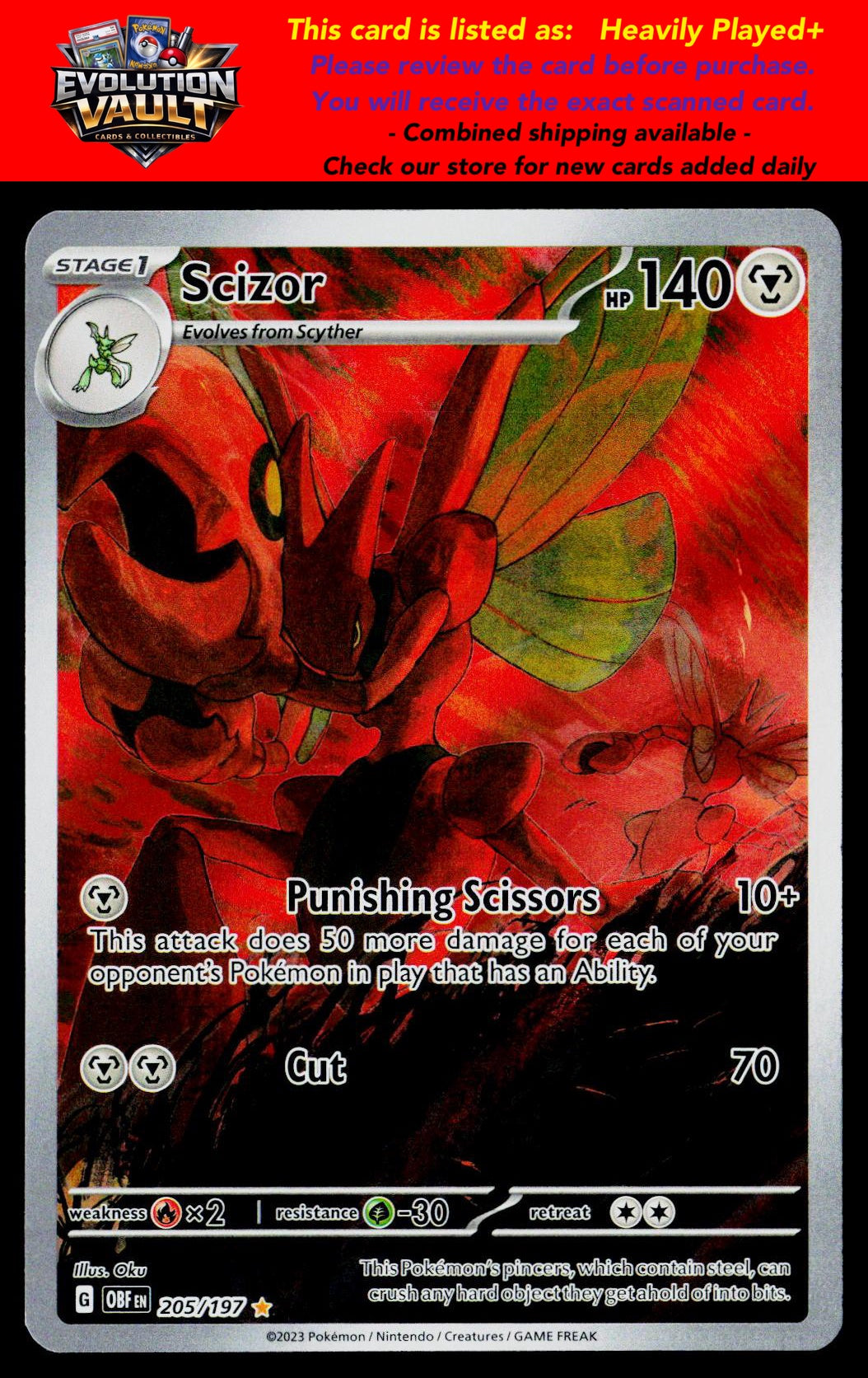 SV03: Obsidian Flames #205/197 Scizor