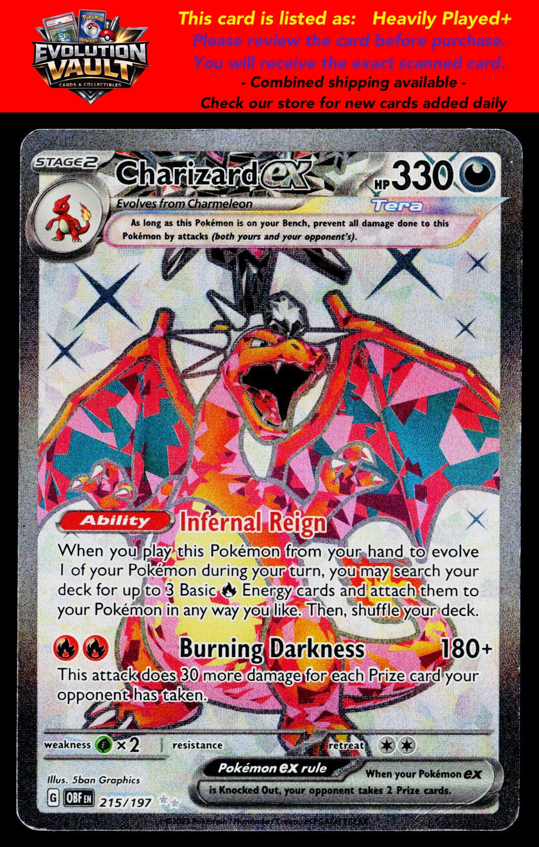 SV03: Obsidian Flames #215/197 Charizard ex