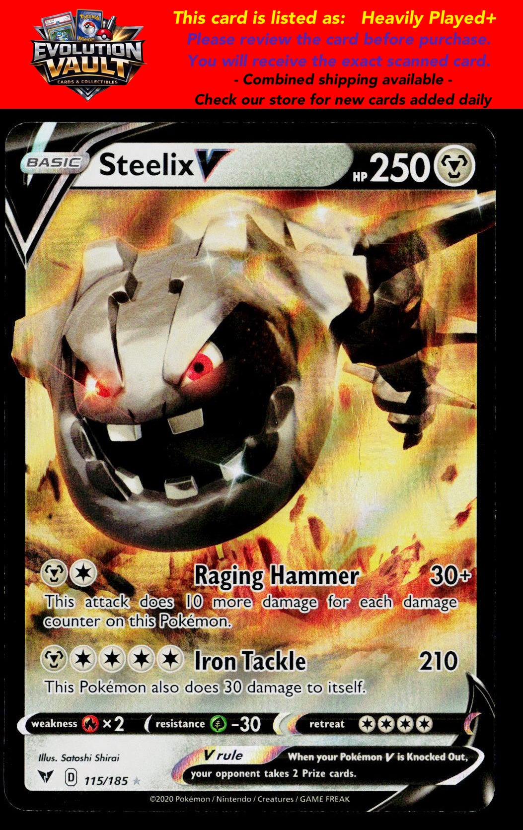 SWSH04: Vivid Voltage #115/185 Steelix V
