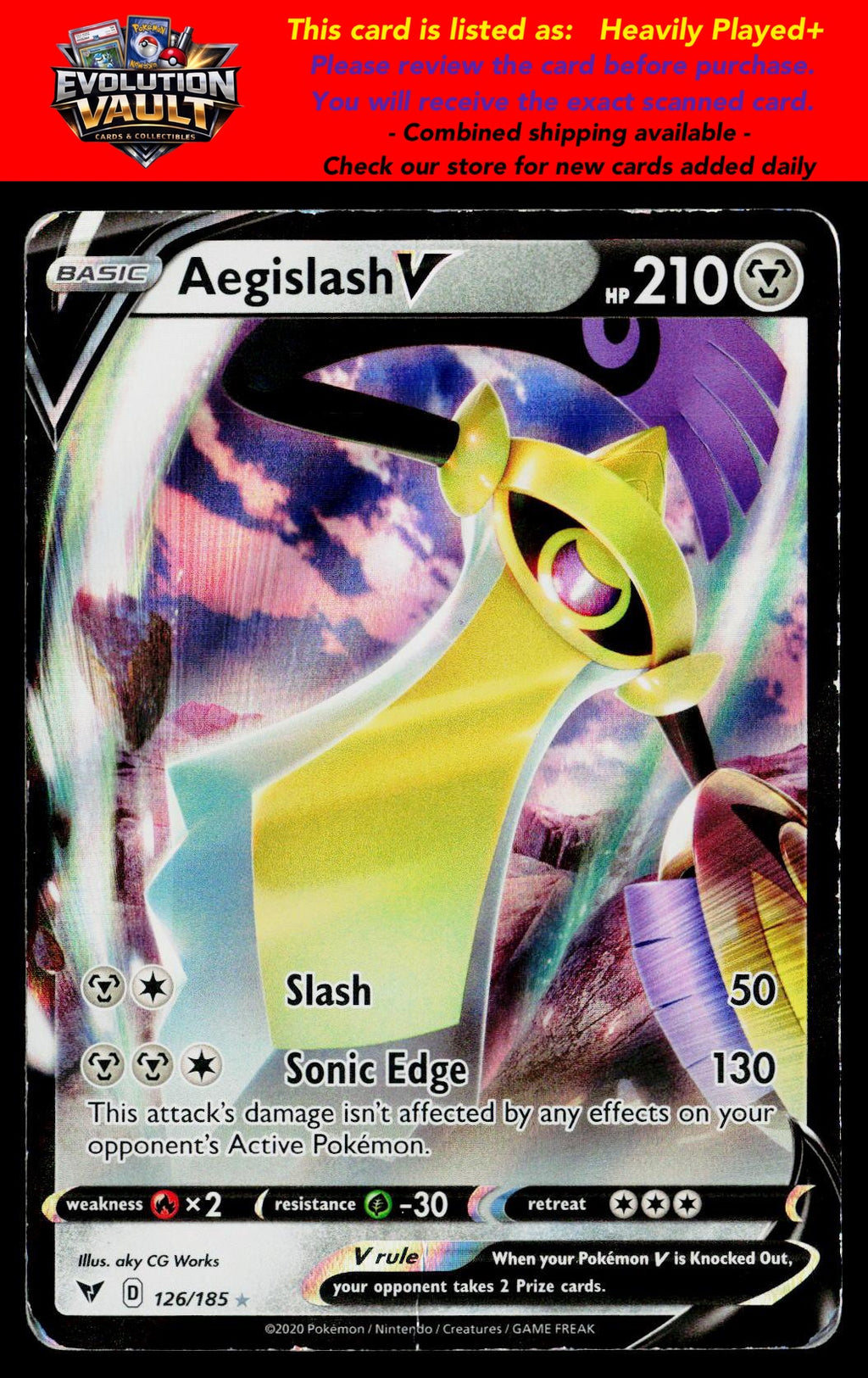 SWSH04: Vivid Voltage #126/185 Aegislash V