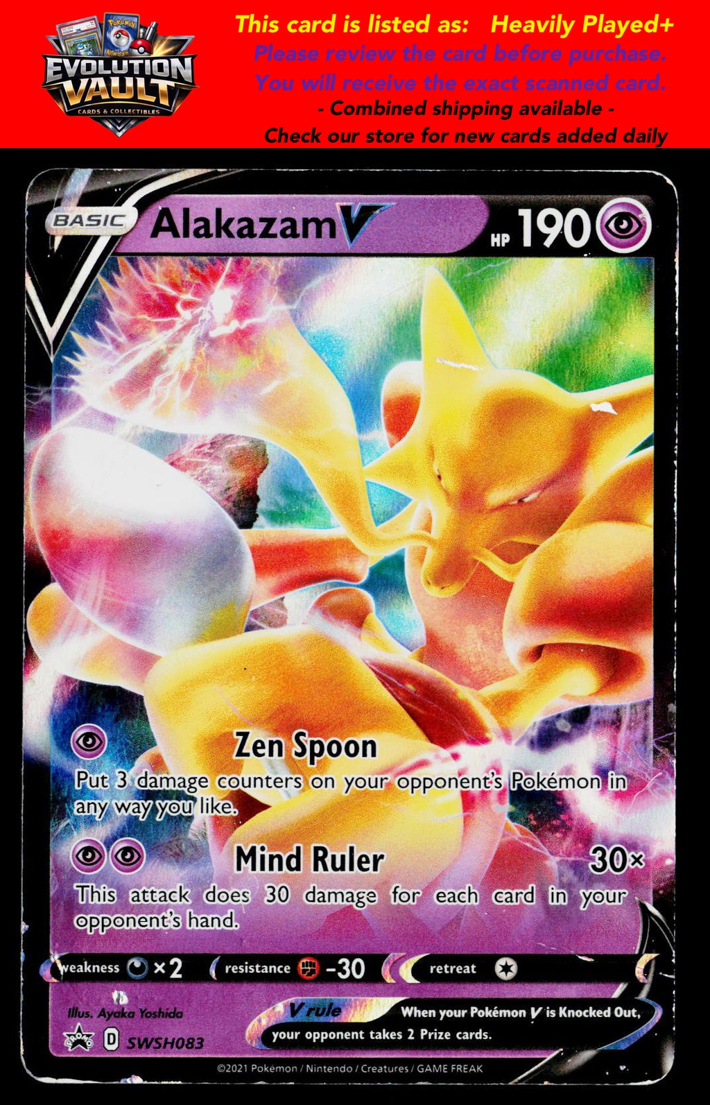 SWSH: Sword & Shield Promo Cards #SWSH083 Alakazam V
