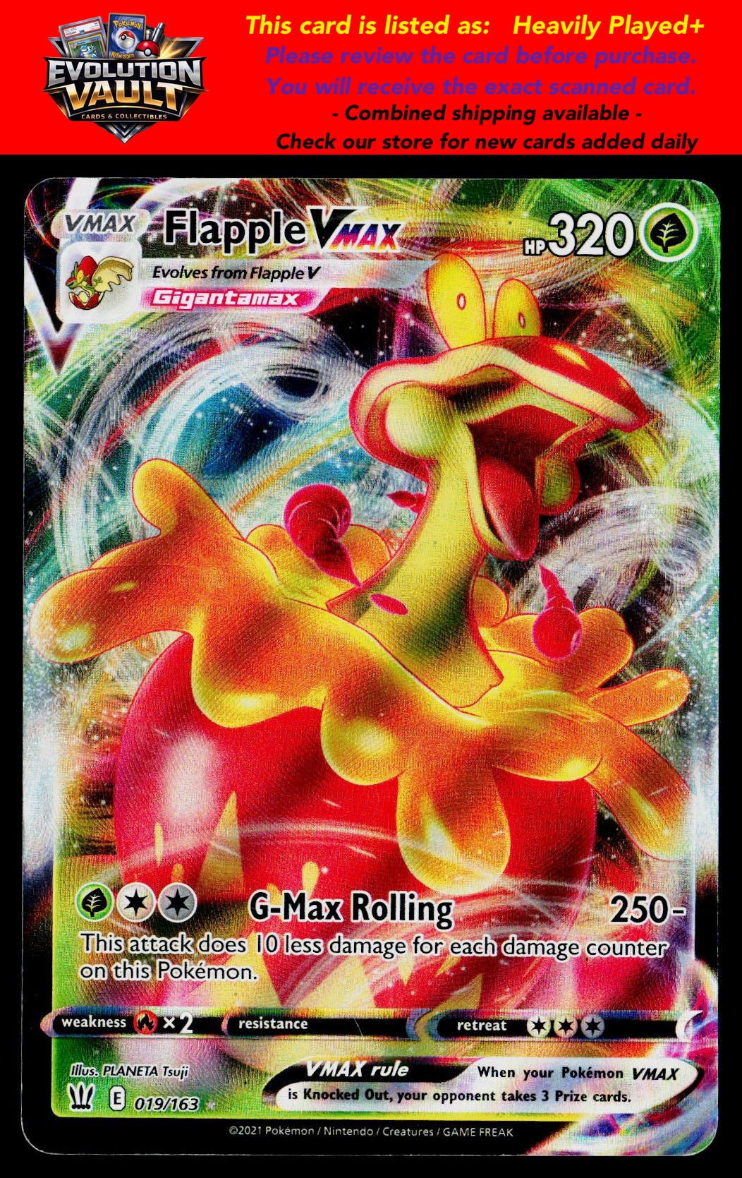 SWSH05: Battle Styles #019/163 Flapple VMAX