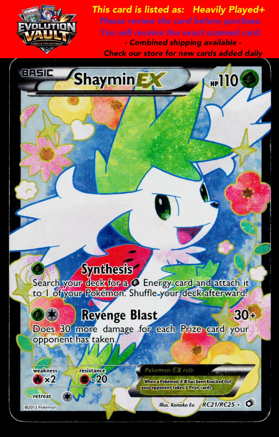 Legendary Treasures: Radiant Collection #RC21/RC25 Shaymin EX (Full Art)