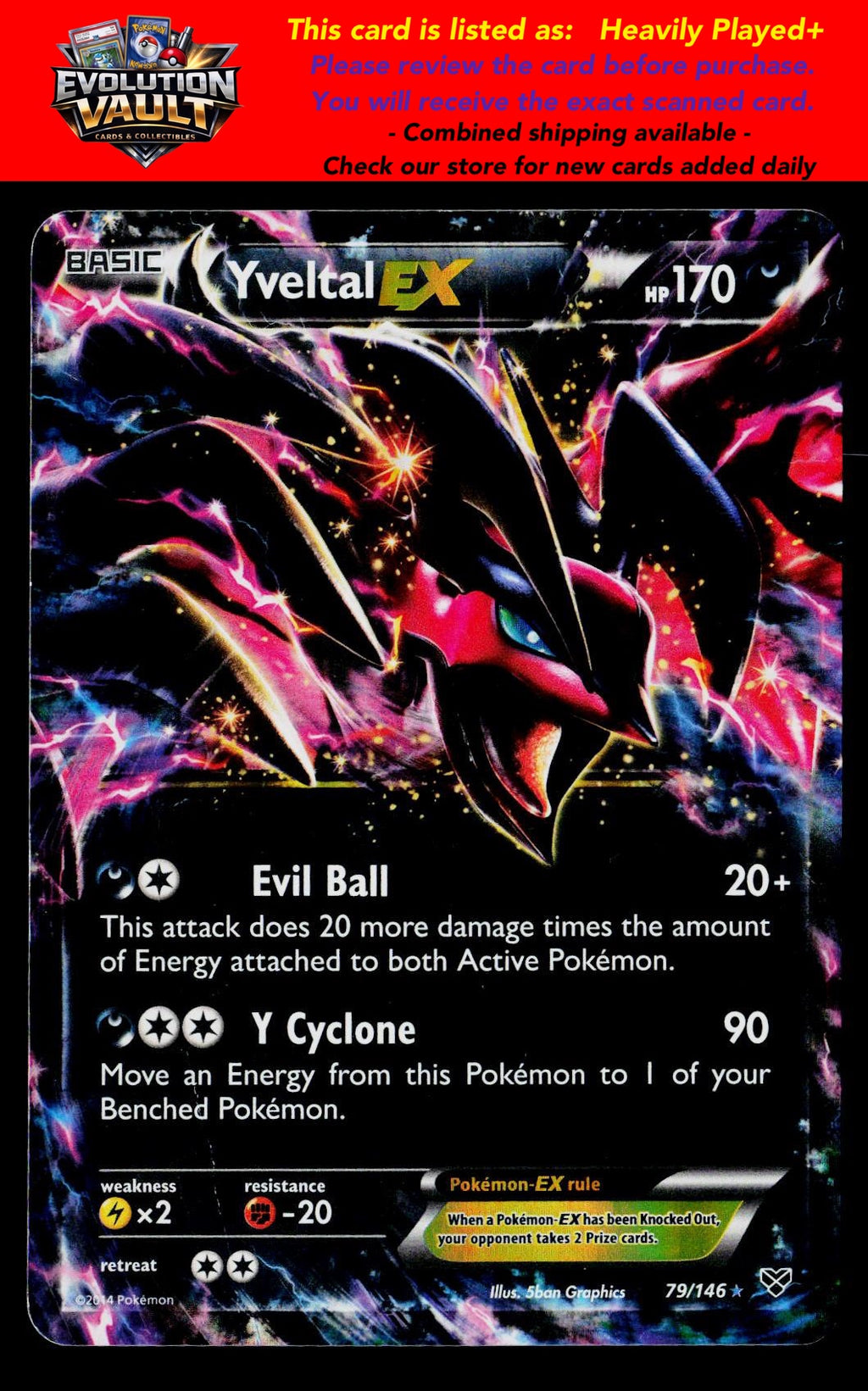 XY Base Set #79/146 Yveltal EX