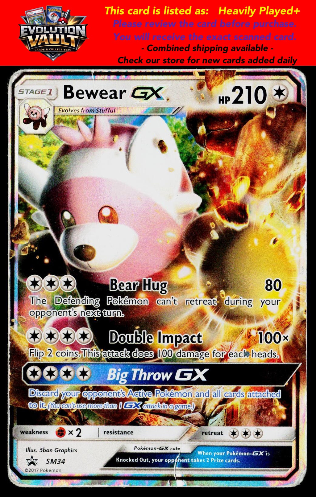 SM Promos #SM34 Bewear GX