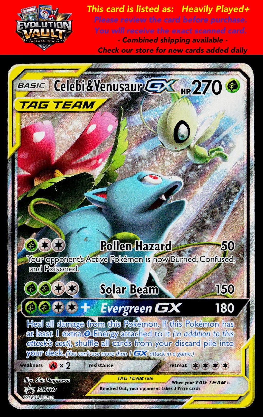 SM Promos #SM167 Celebi & Venusaur GX