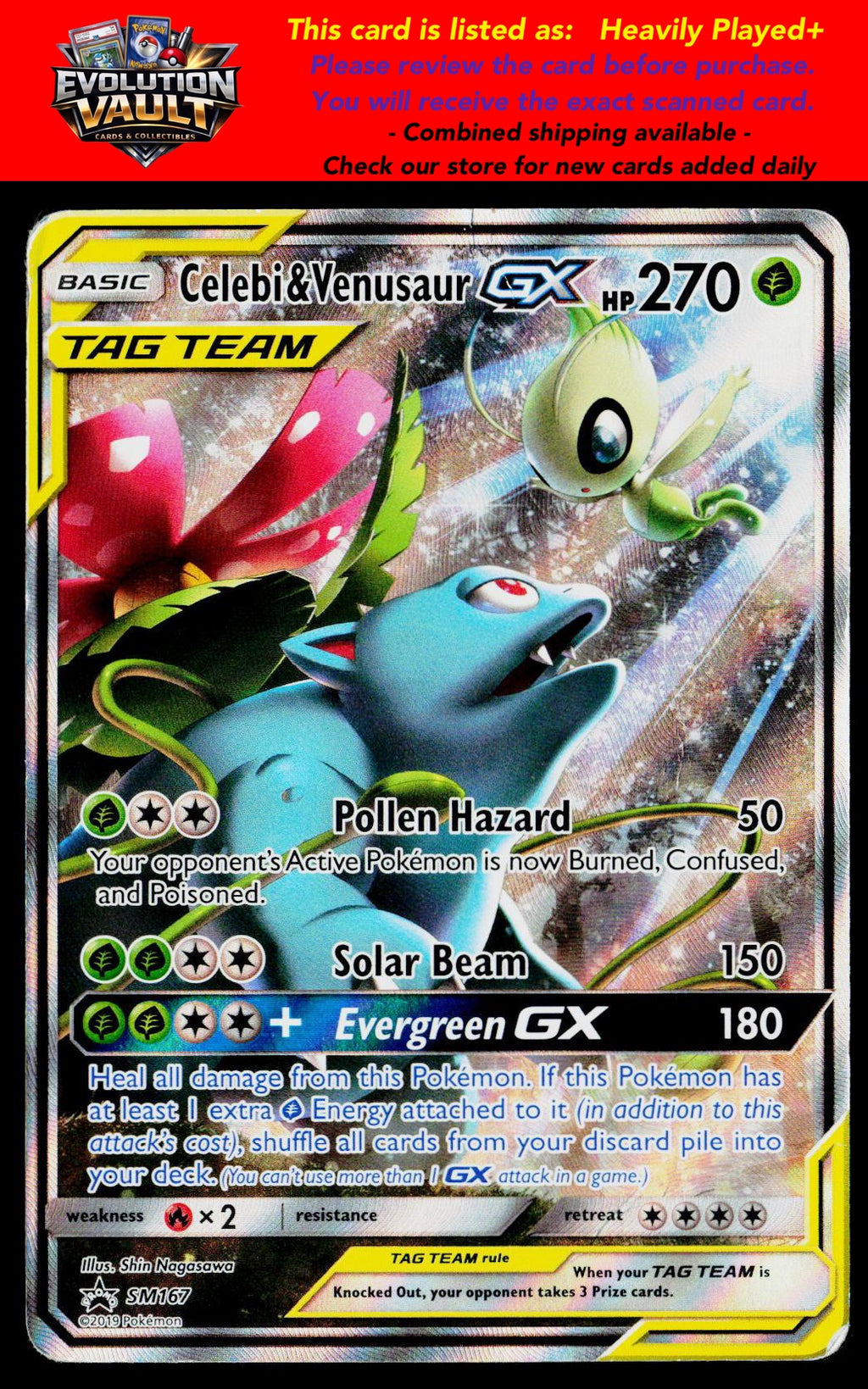 SM Promos #SM167 Celebi & Venusaur GX