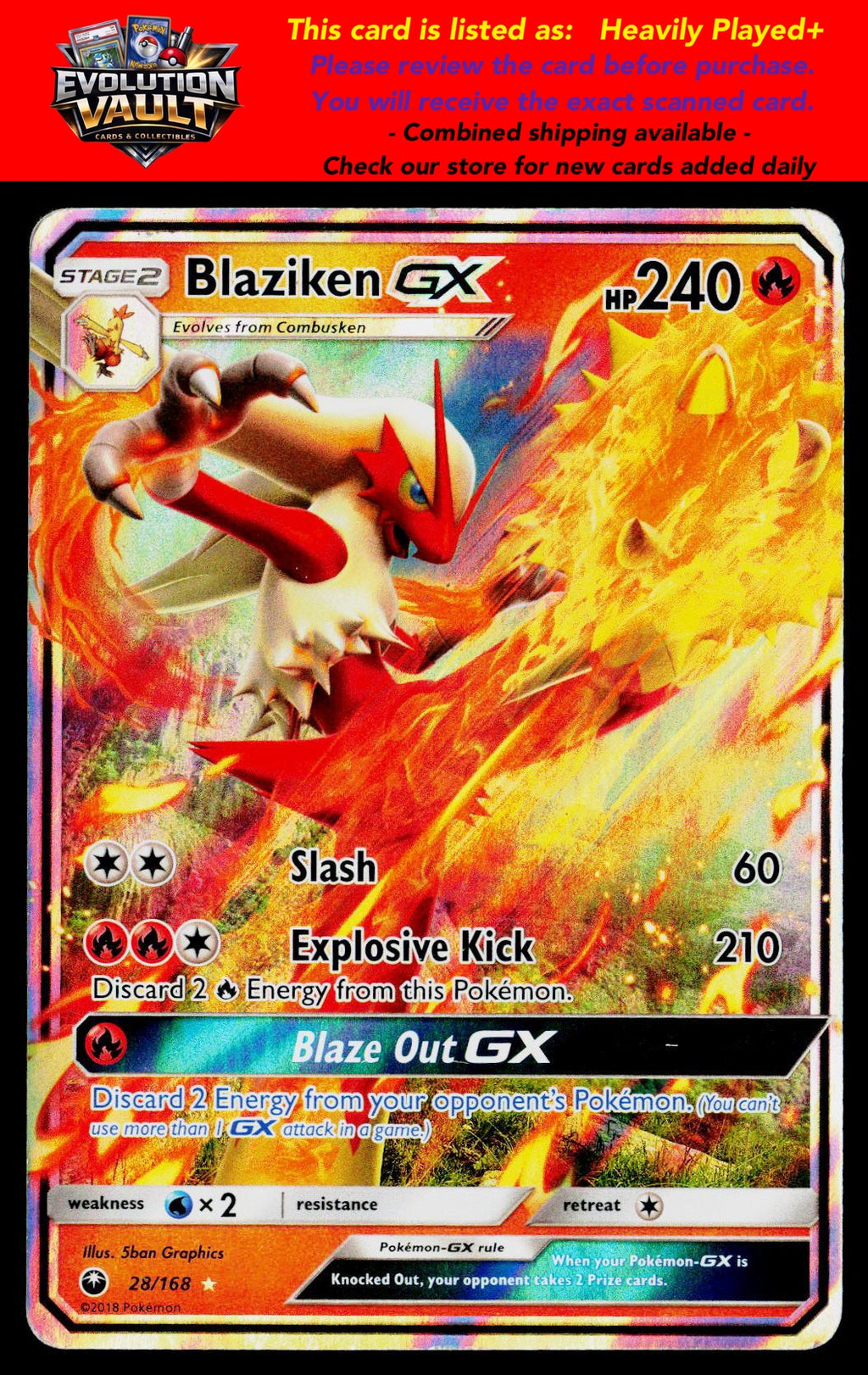 SM - Celestial Storm #28/168 Blaziken GX