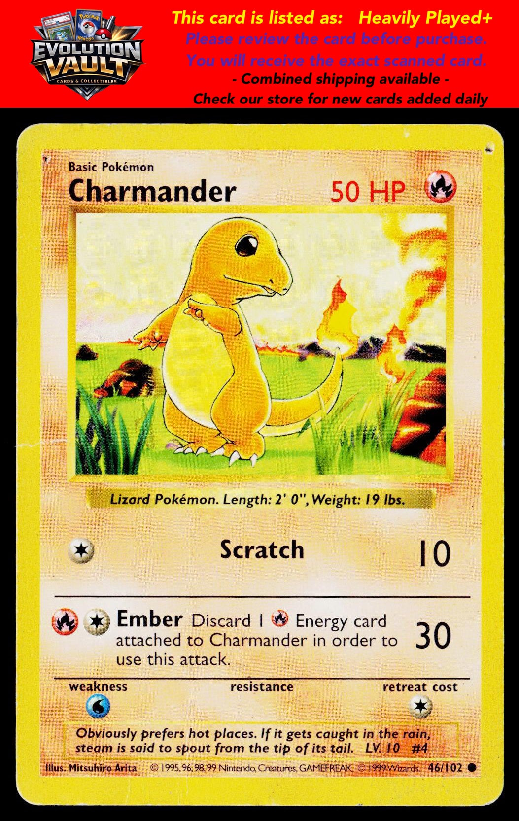 Base Set (Shadowless) #046/102 Charmander