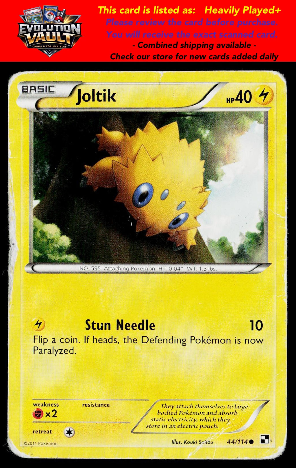 Black and White #44/114 Joltik (44)