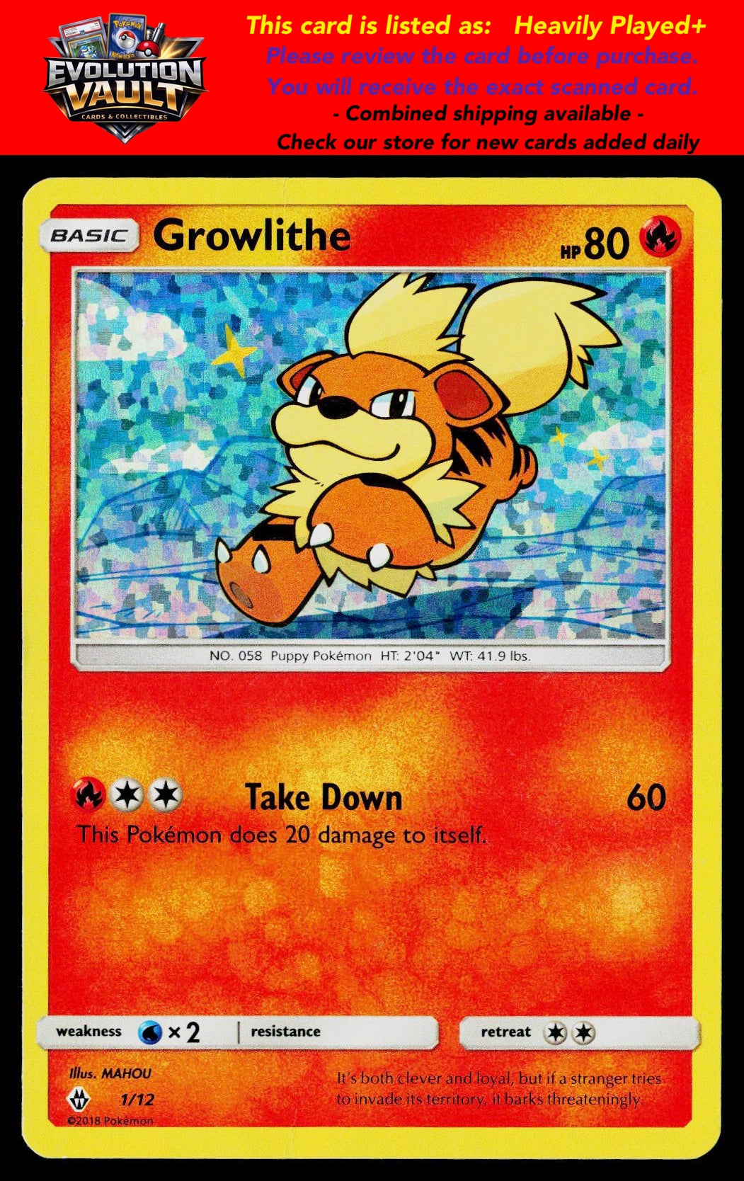 McDonald's Promos 2018 #001/012 Growlithe