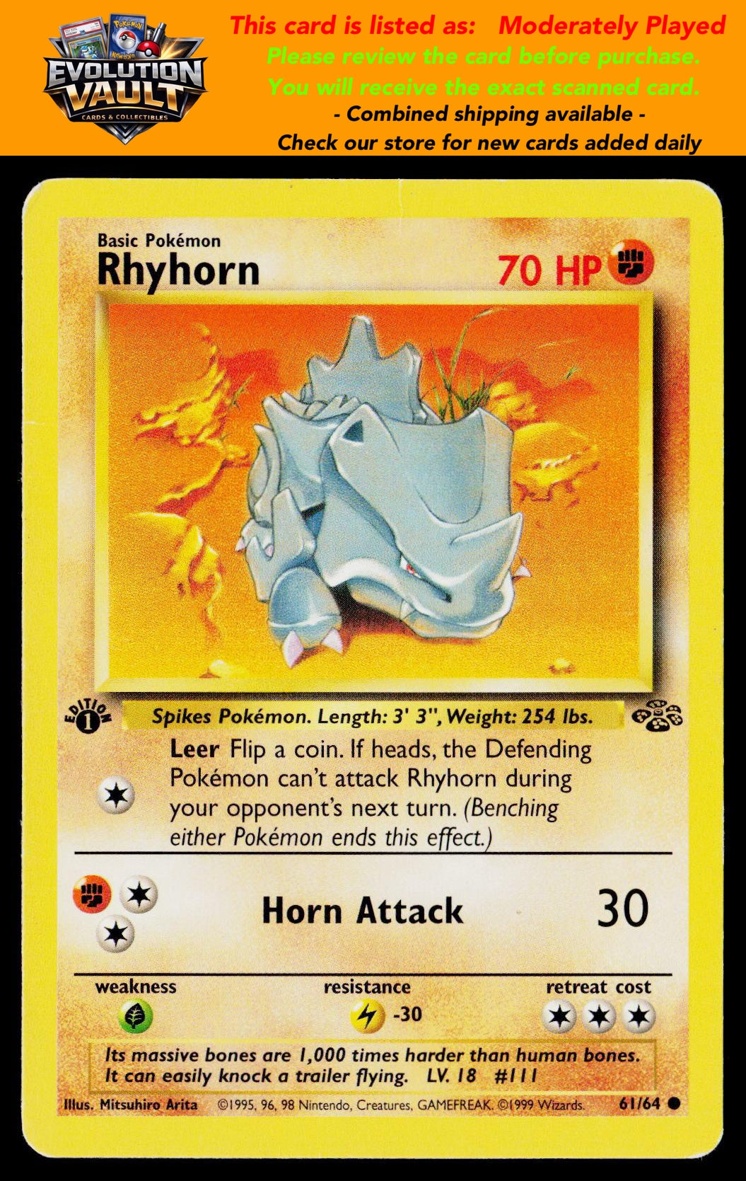 Jungle #61/64 Rhyhorn