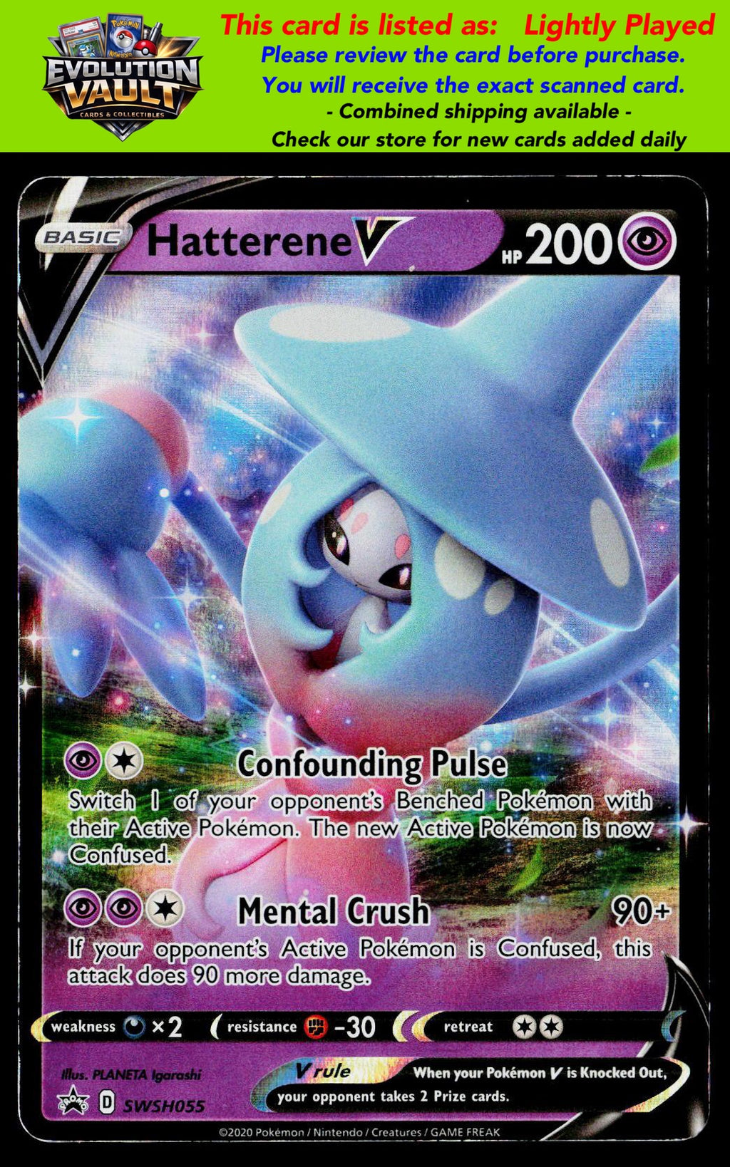 SWSH: Sword & Shield Promo Cards #SWSH055 Hatterene V