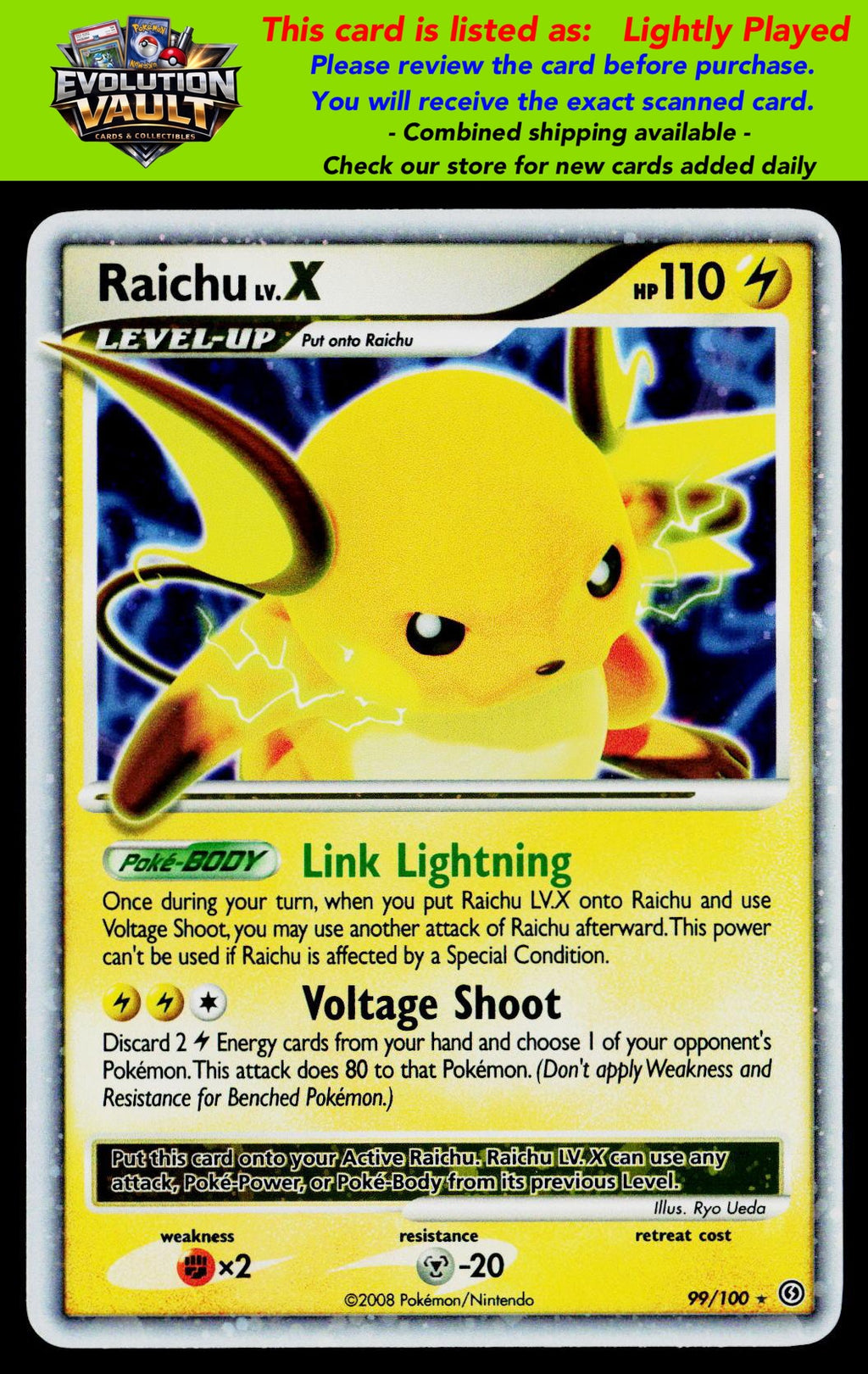 Stormfront #99/100 Raichu LV.X