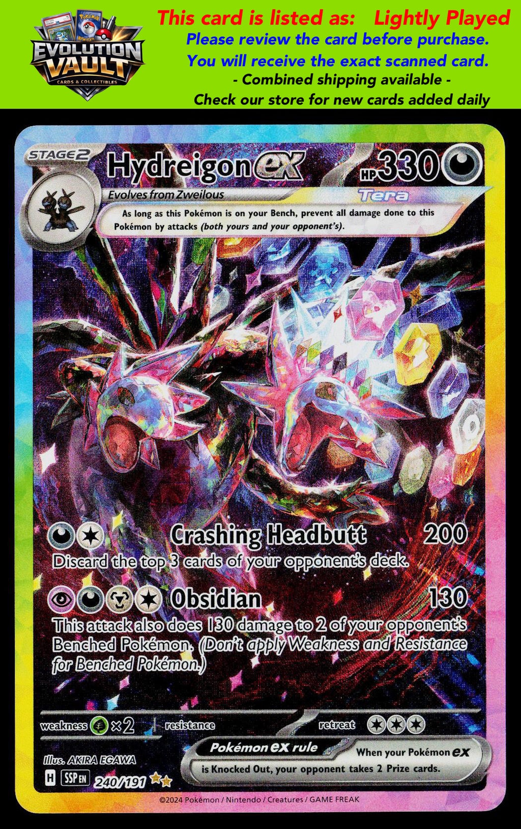 SV08: Surging Sparks #240/191 Hydreigon ex