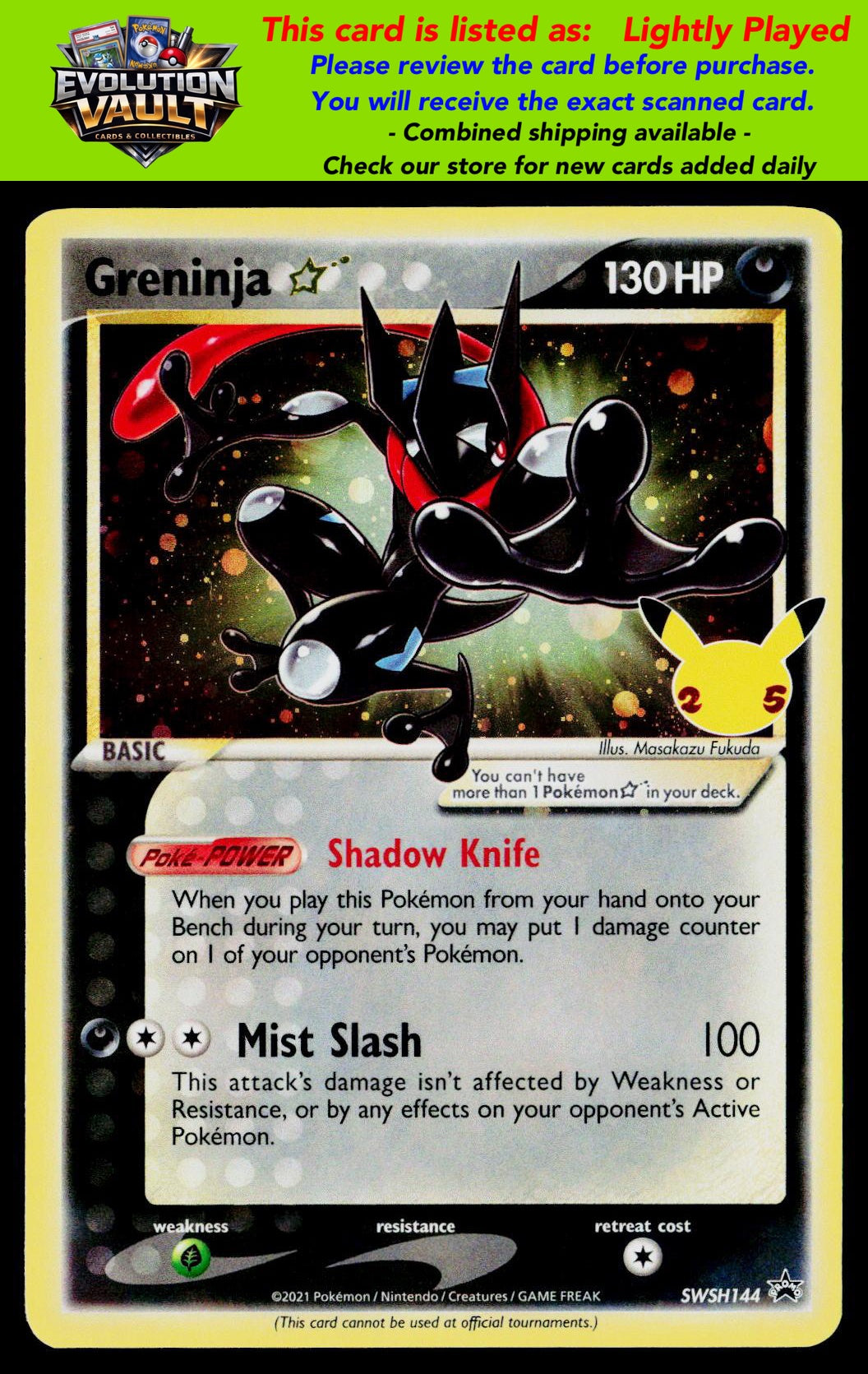 SWSH: Sword & Shield Promo Cards #SWSH144 Greninja Star
