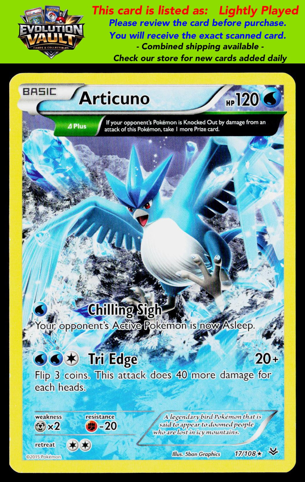 XY - Roaring Skies #17/108 Articuno (17 Delta)