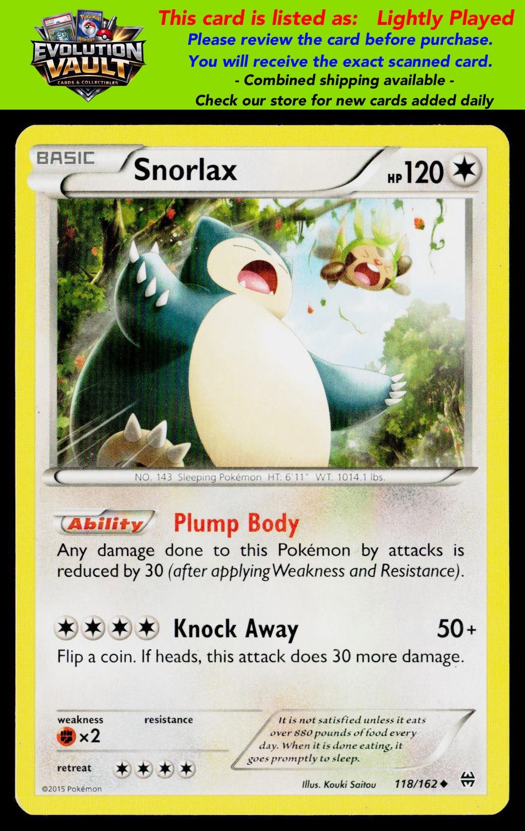 XY - BREAKthrough #118/162 Snorlax