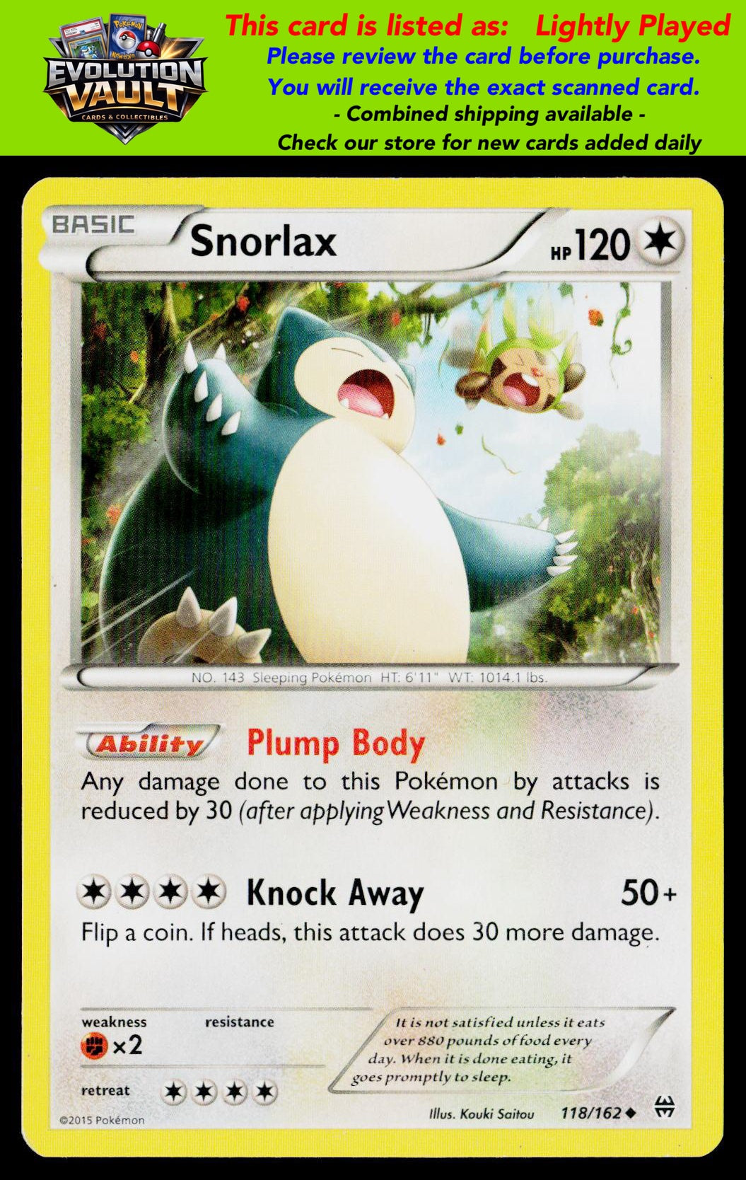XY - BREAKthrough #118/162 Snorlax