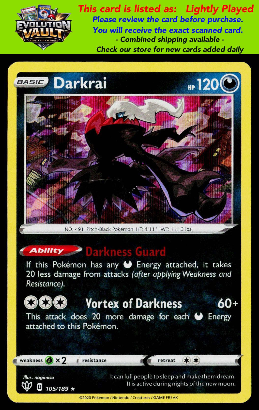 SWSH03: Darkness Ablaze #105/189 Darkrai