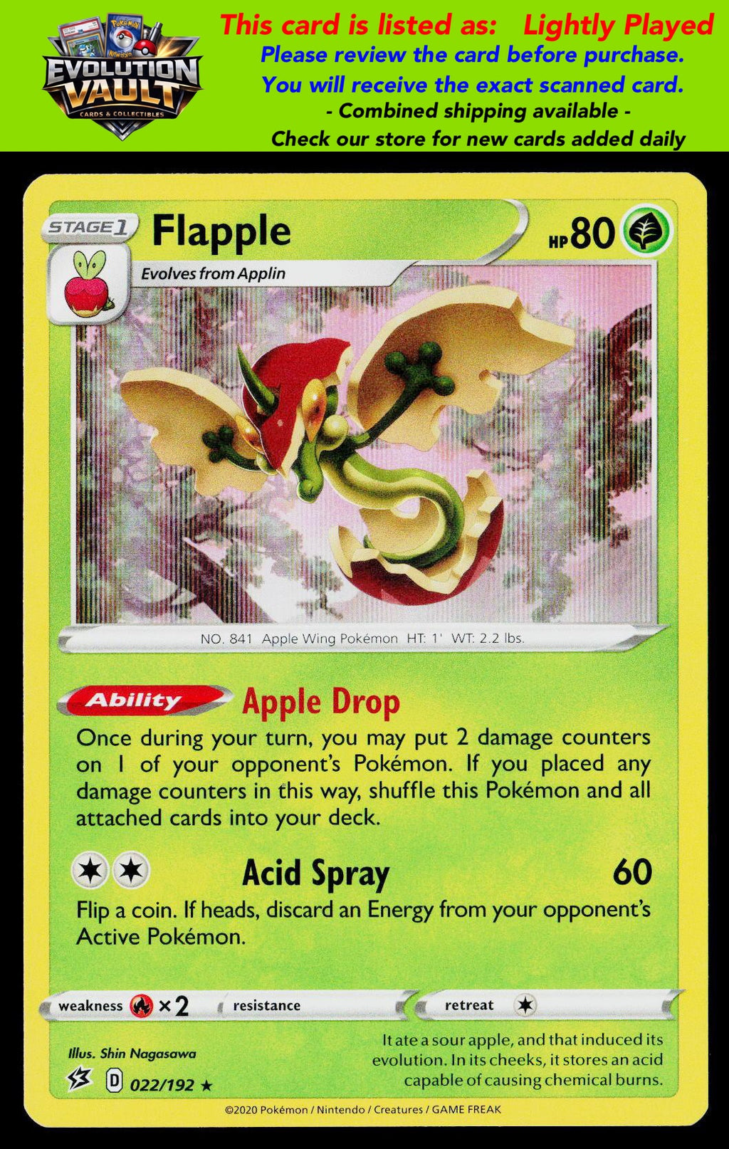SWSH02: Rebel Clash #022/192 Flapple