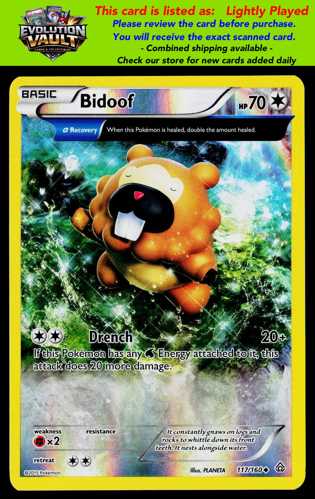 XY - Primal Clash #117/160 Bidoof (Alpha)