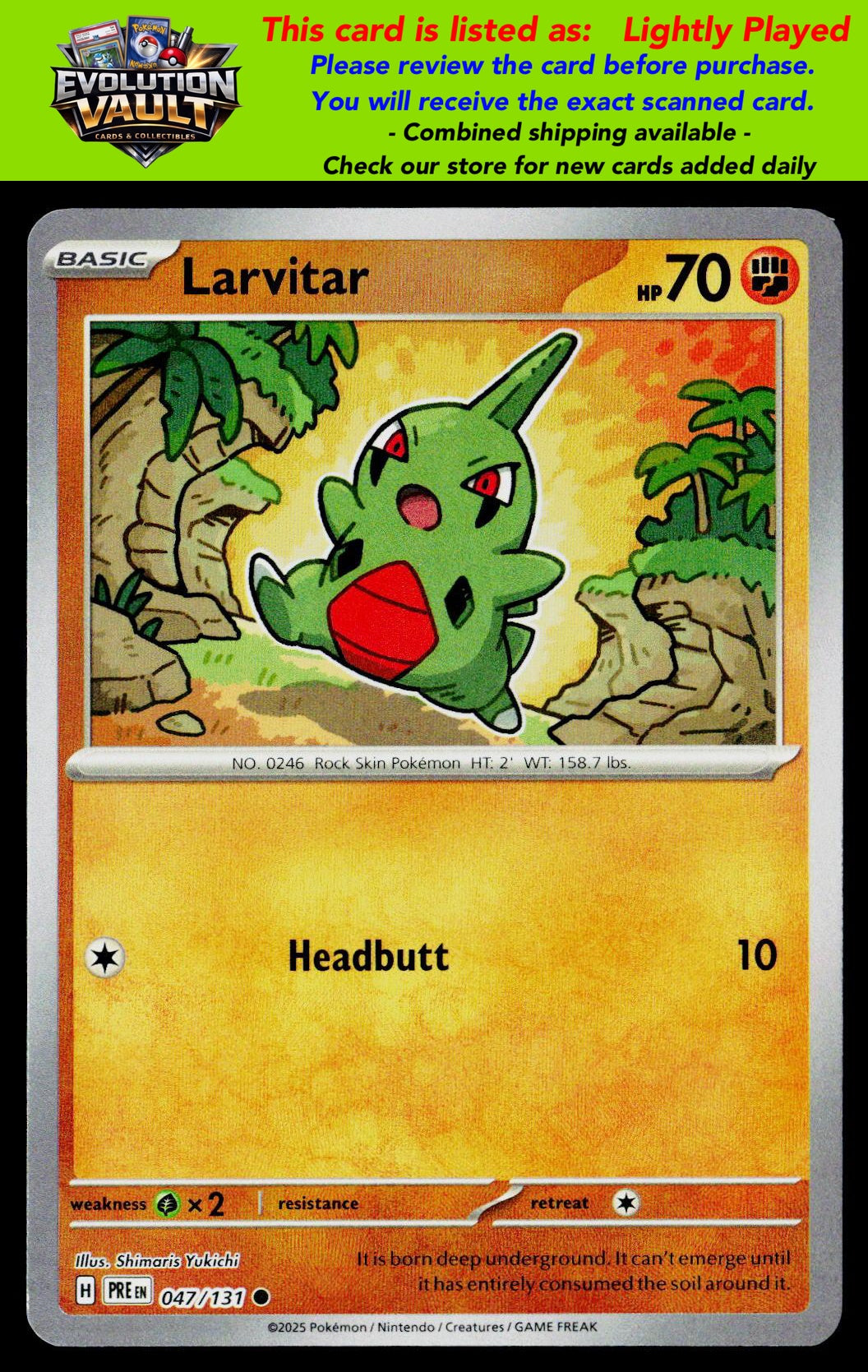 SV: Prismatic Evolutions #047/131 Larvitar (Poke Ball Pattern)