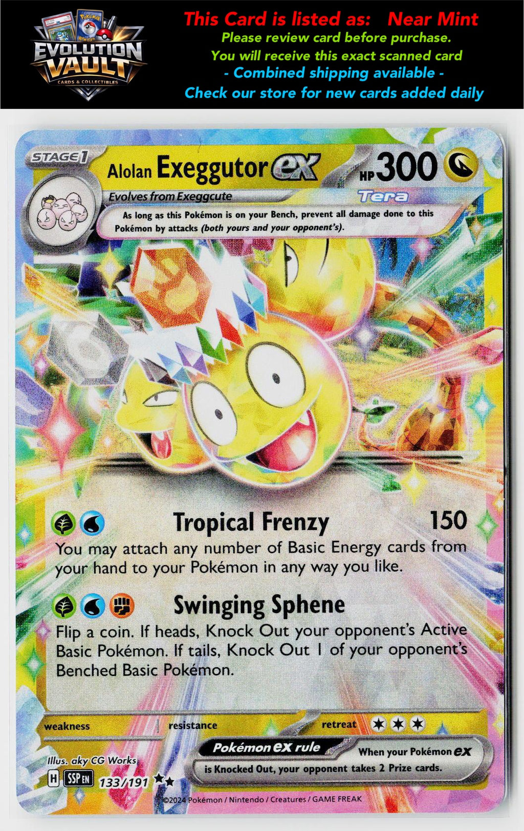 SV08: Surging Sparks #133/191 Alolan Exeggutor ex