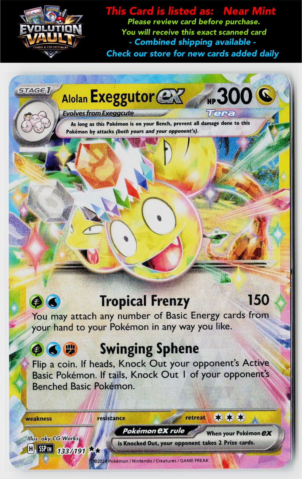 SV08: Surging Sparks #133/191 Alolan Exeggutor ex