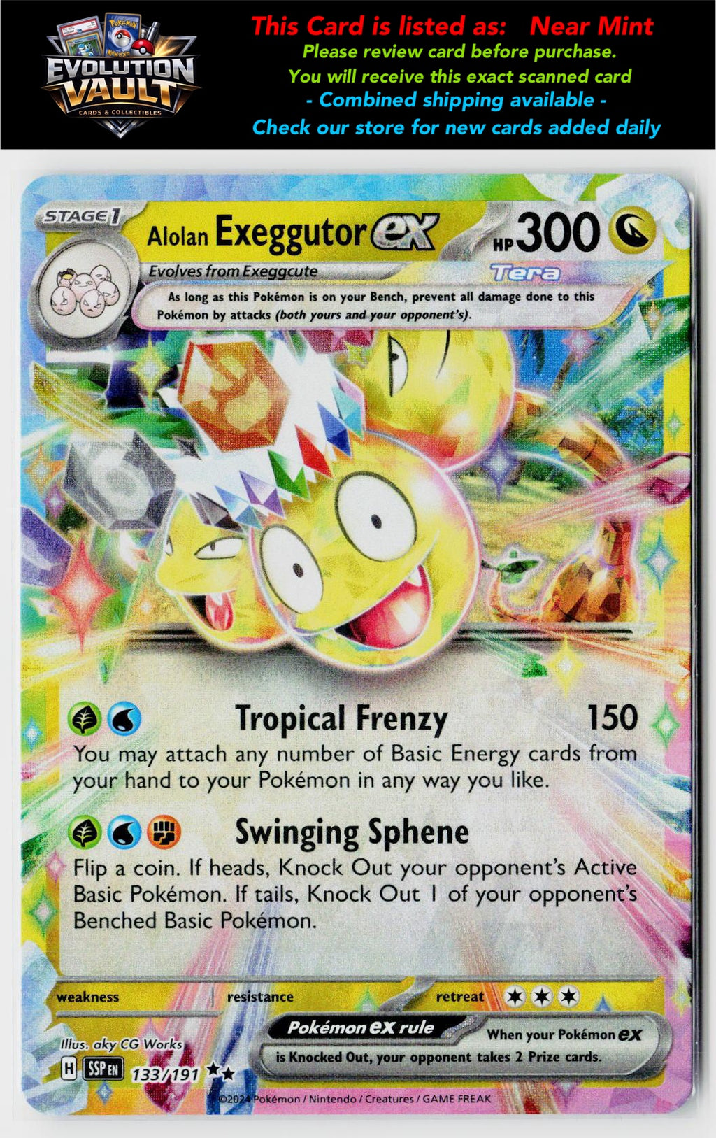 SV08: Surging Sparks #133/191 Alolan Exeggutor ex