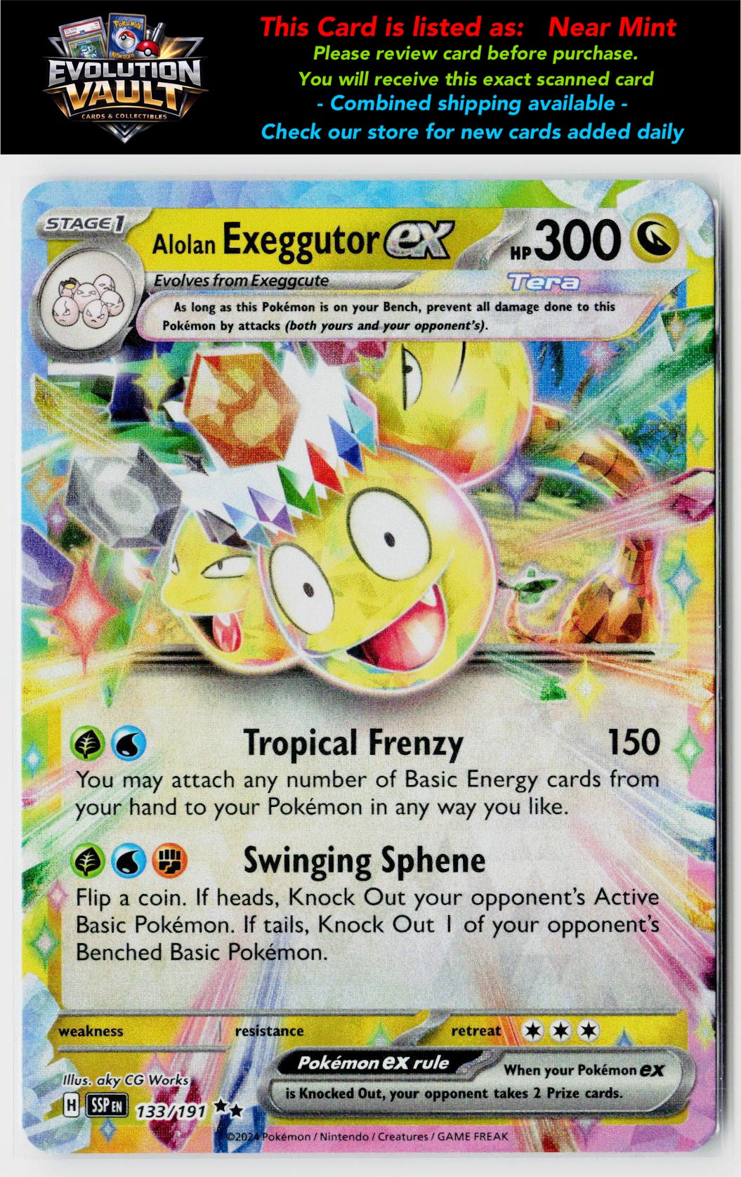 SV08: Surging Sparks #133/191 Alolan Exeggutor ex