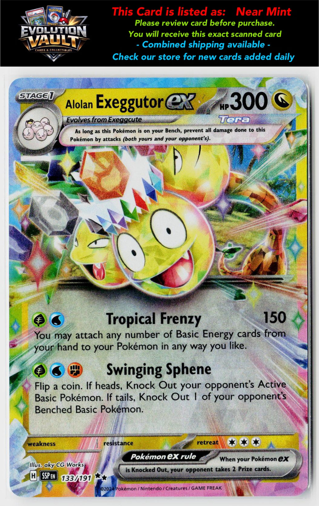 SV08: Surging Sparks #133/191 Alolan Exeggutor ex