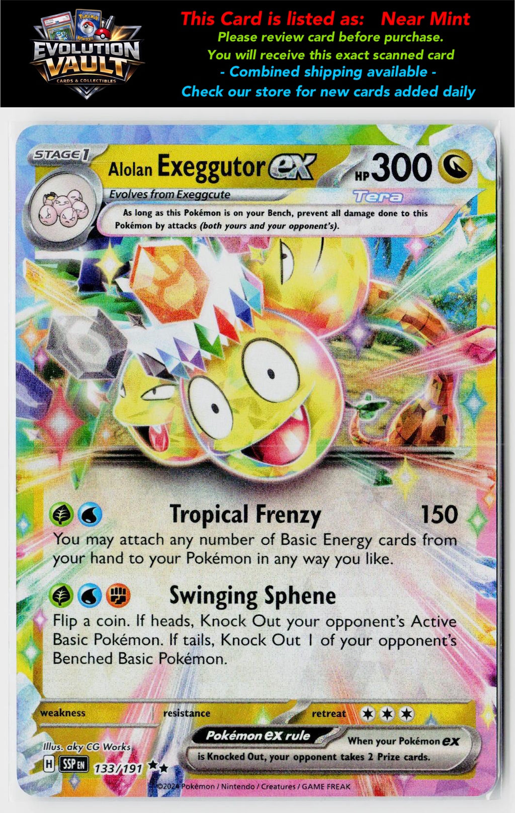 SV08: Surging Sparks #133/191 Alolan Exeggutor ex