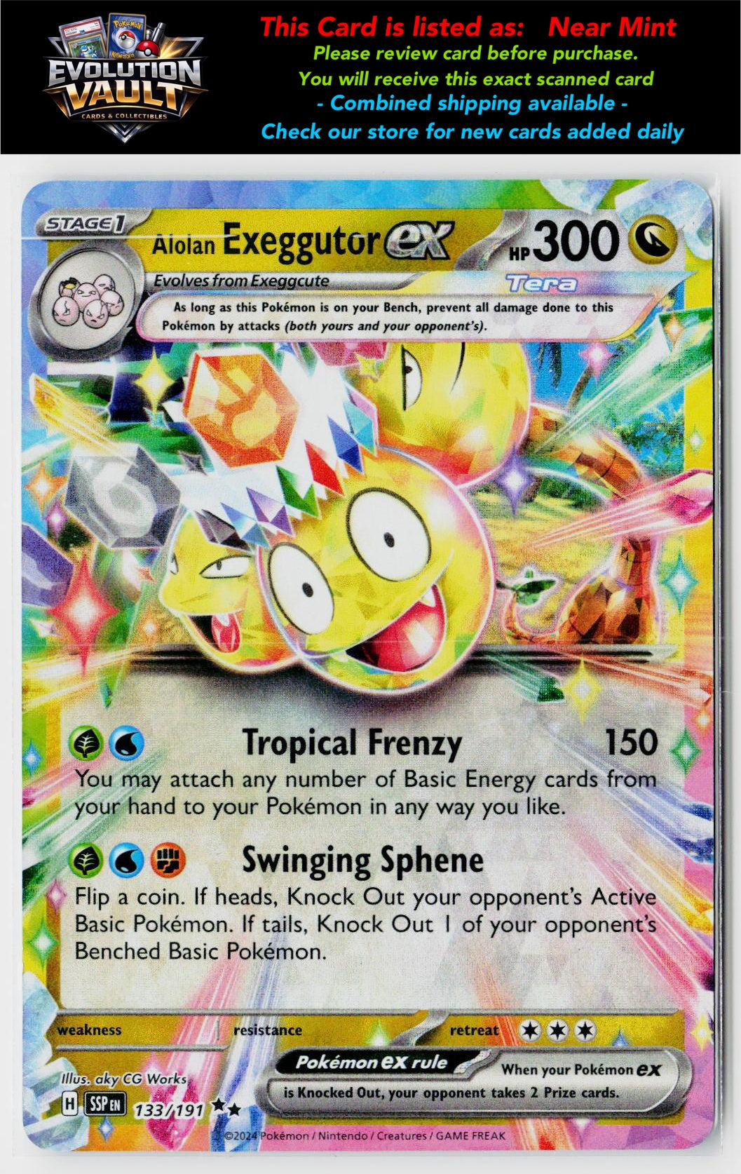 SV08: Surging Sparks #133/191 Alolan Exeggutor ex