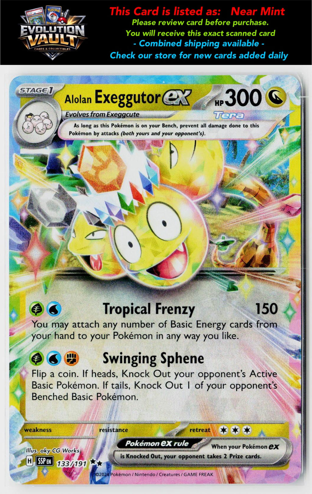 SV08: Surging Sparks #133/191 Alolan Exeggutor ex