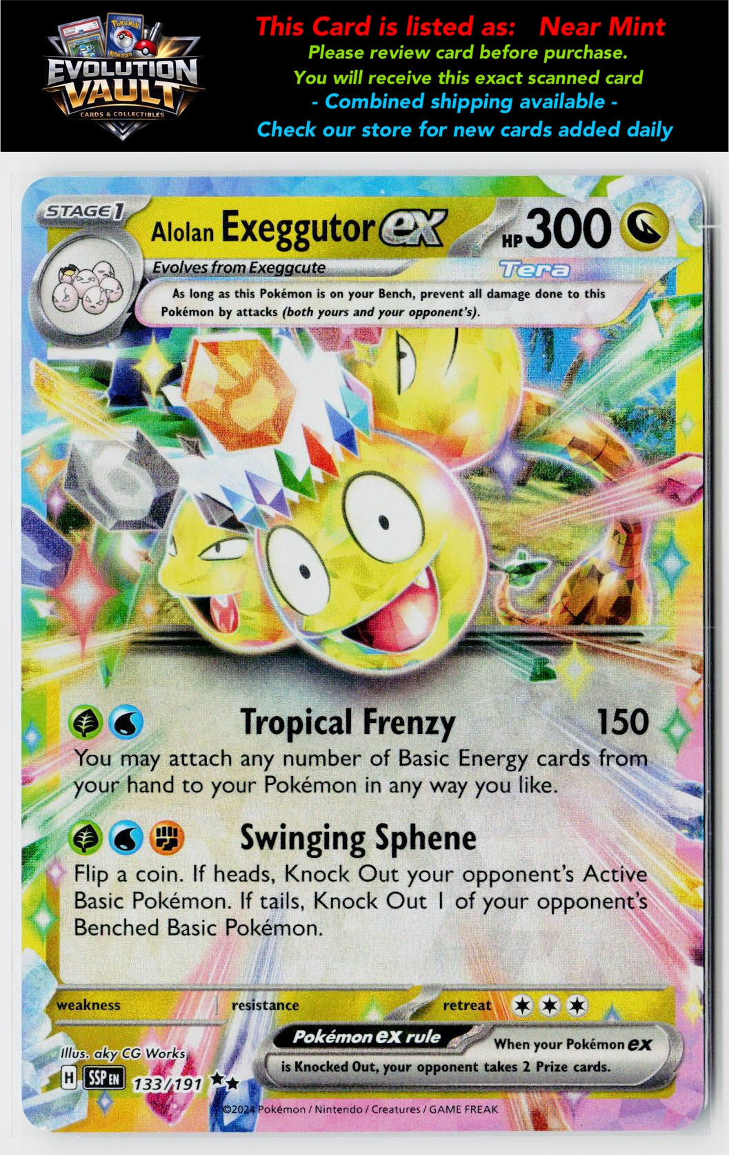 SV08: Surging Sparks #133/191 Alolan Exeggutor ex