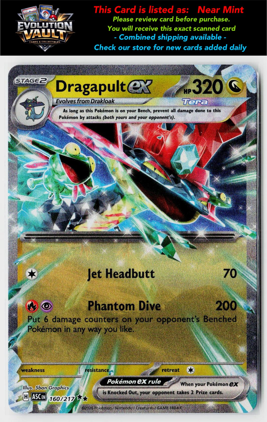 ME: Ascended Heroes #160/217 Dragapult ex
