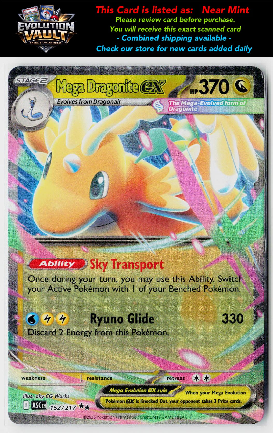 ME: Ascended Heroes #152/217 Mega Dragonite ex