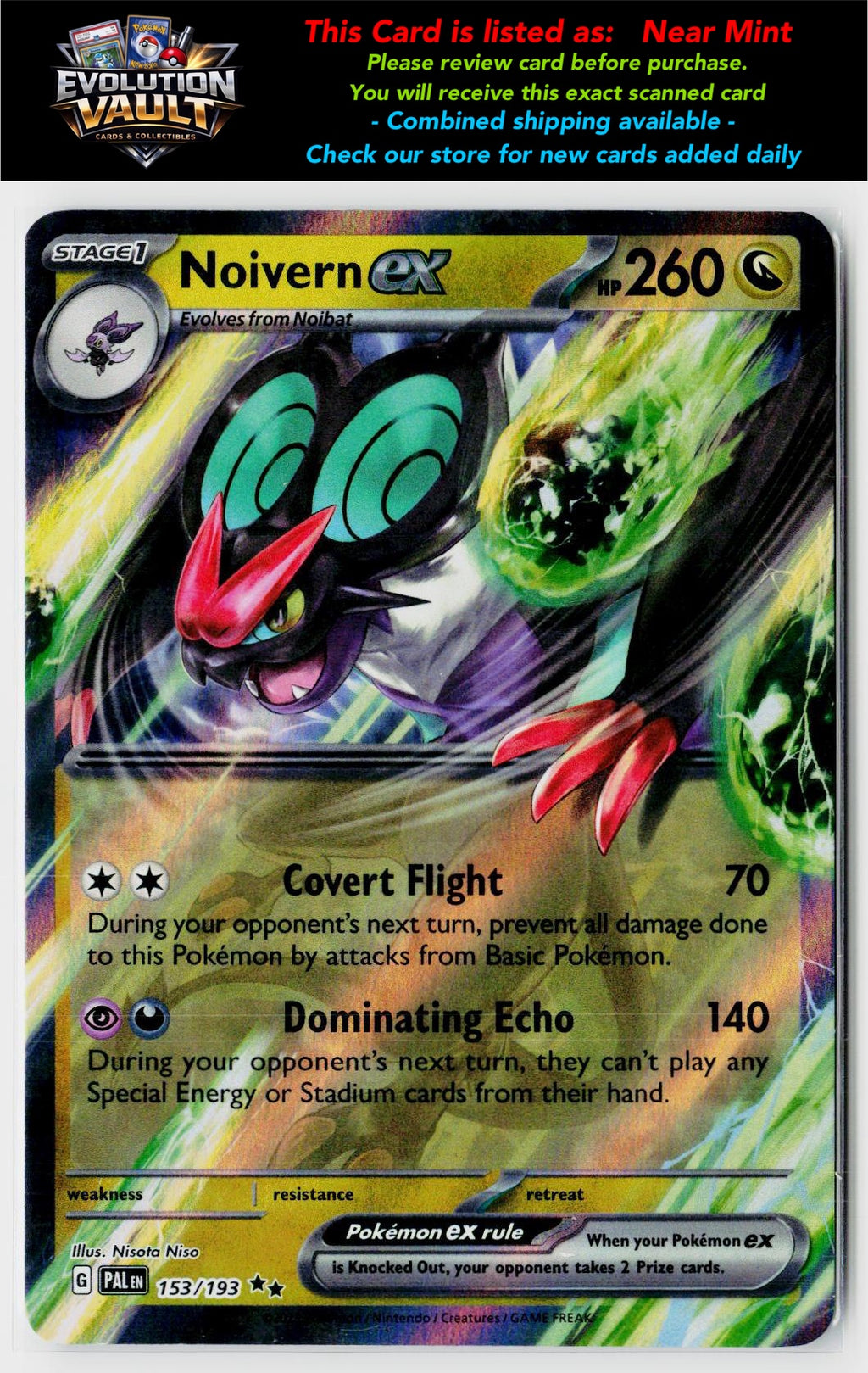 SV02: Paldea Evolved #153/193 Noivern ex