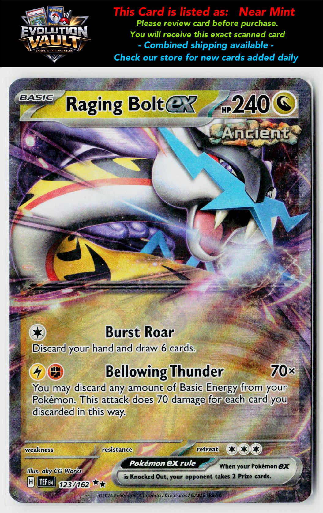 SV05: Temporal Forces #123/162 Raging Bolt ex