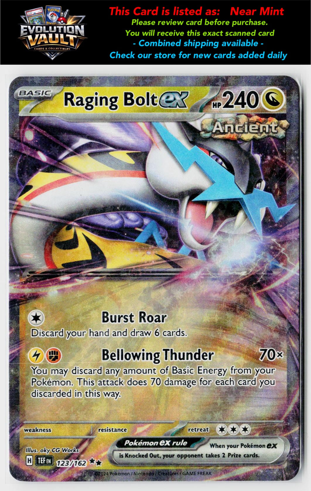 SV05: Temporal Forces #123/162 Raging Bolt ex