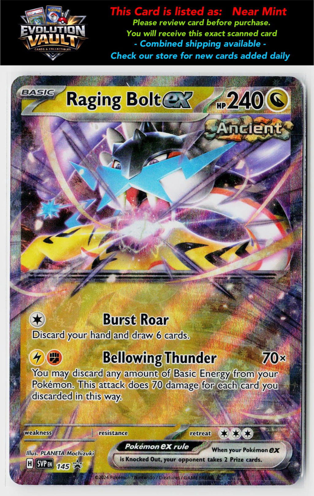 SV: Scarlet & Violet Promo Cards #145 Raging Bolt ex