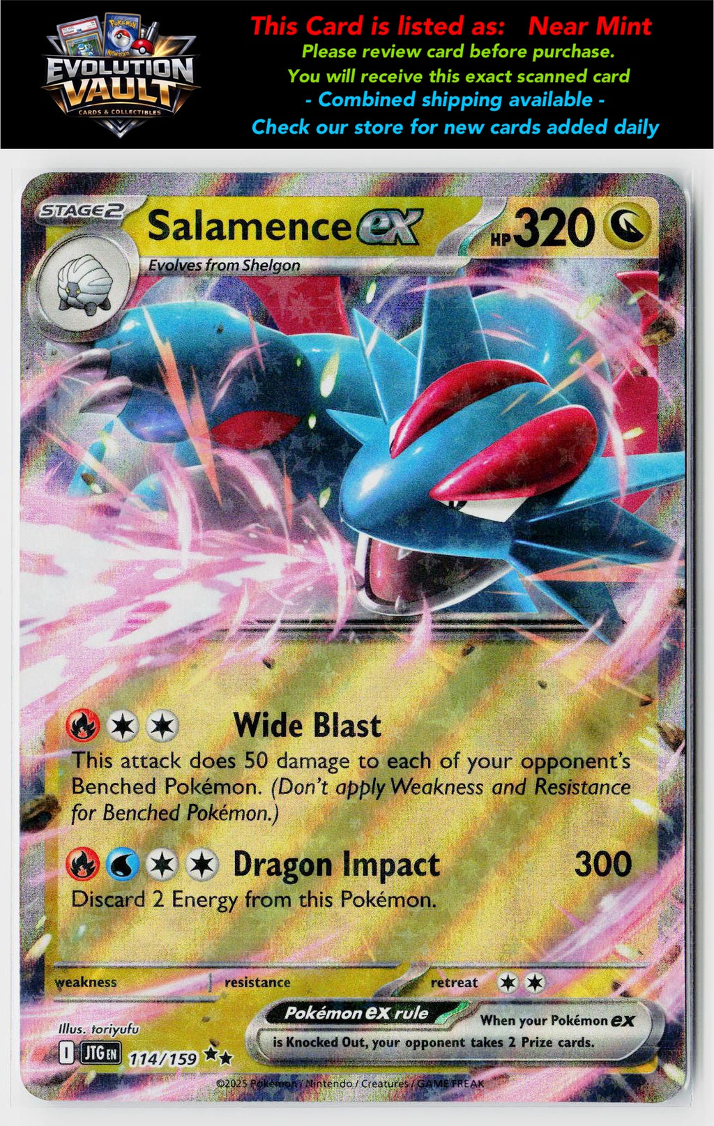 SV09: Journey Together #114/159 Salamence ex
