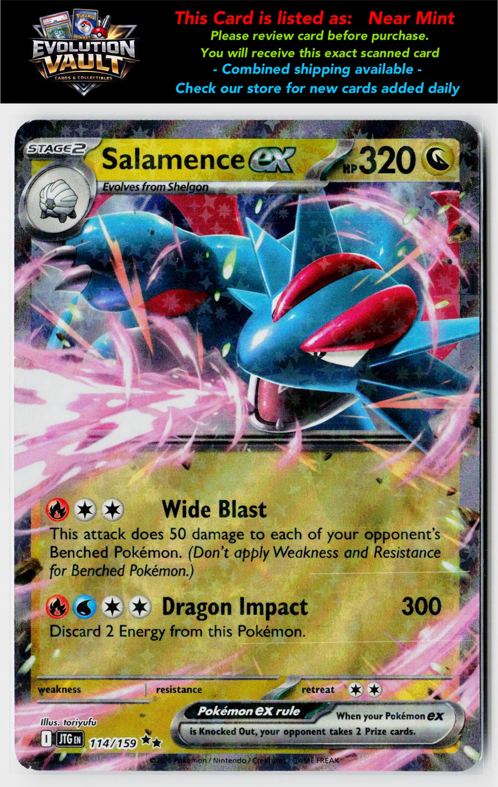 SV09: Journey Together #114/159 Salamence ex