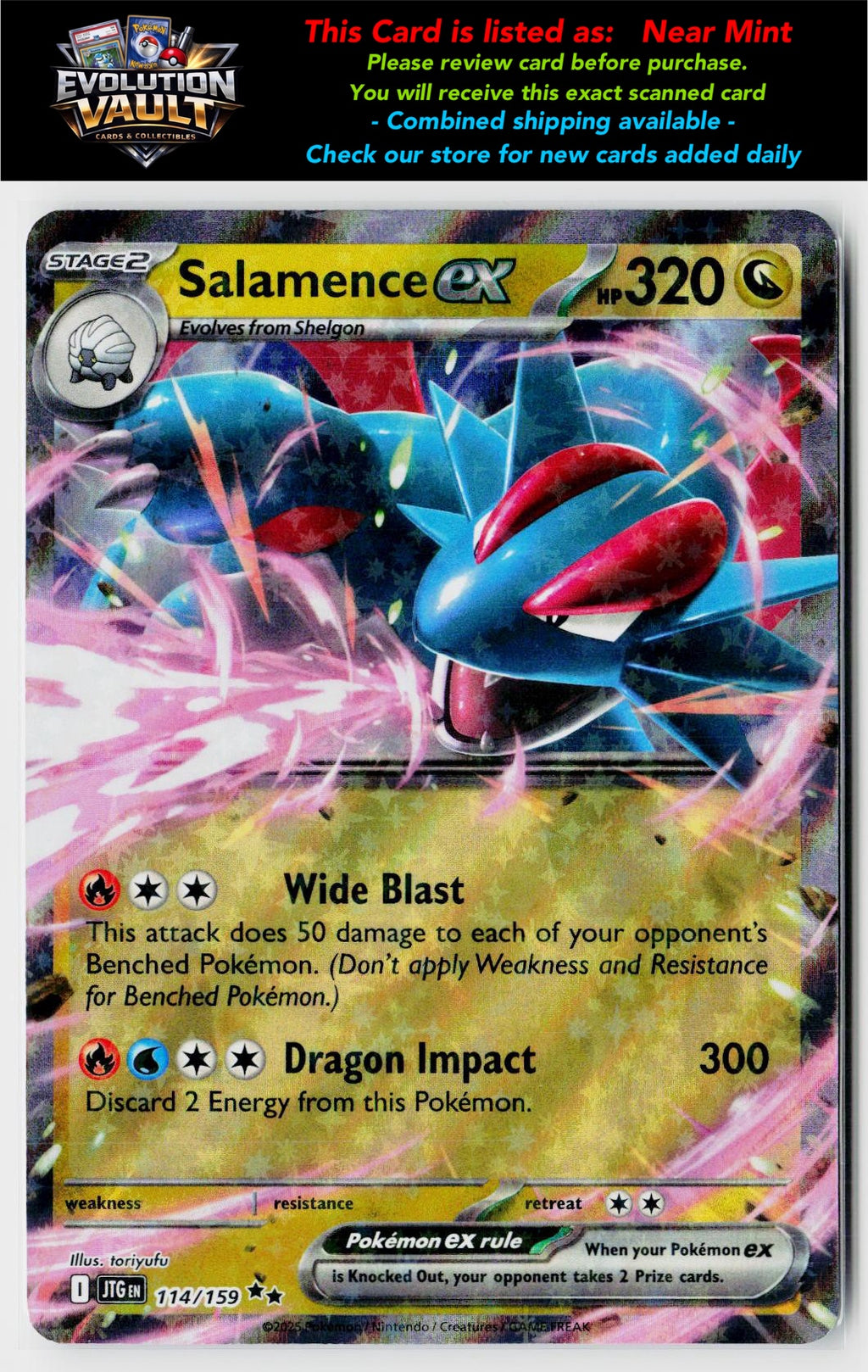 SV09: Journey Together #114/159 Salamence ex