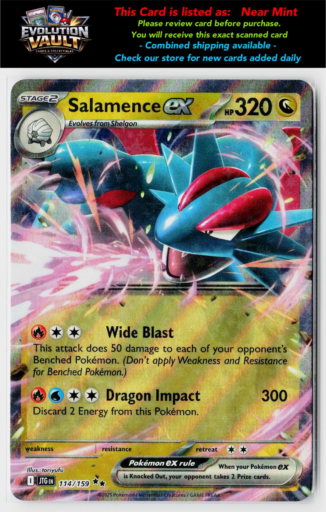 SV09: Journey Together #114/159 Salamence ex