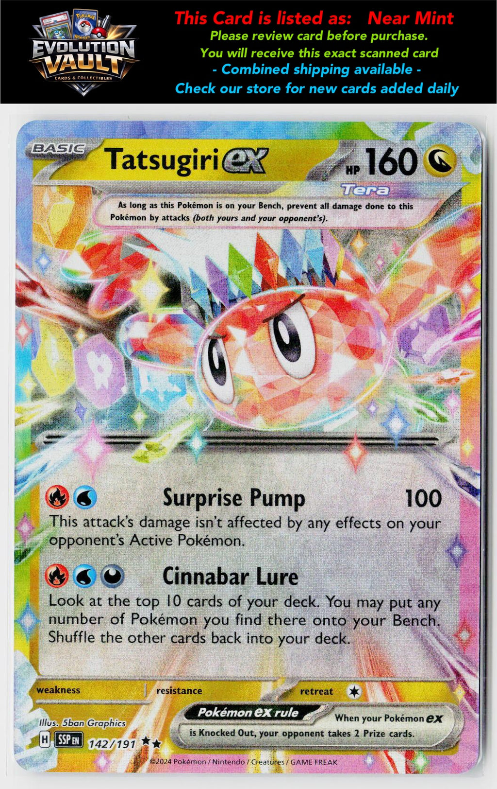 SV08: Surging Sparks #142/191 Tatsugiri ex