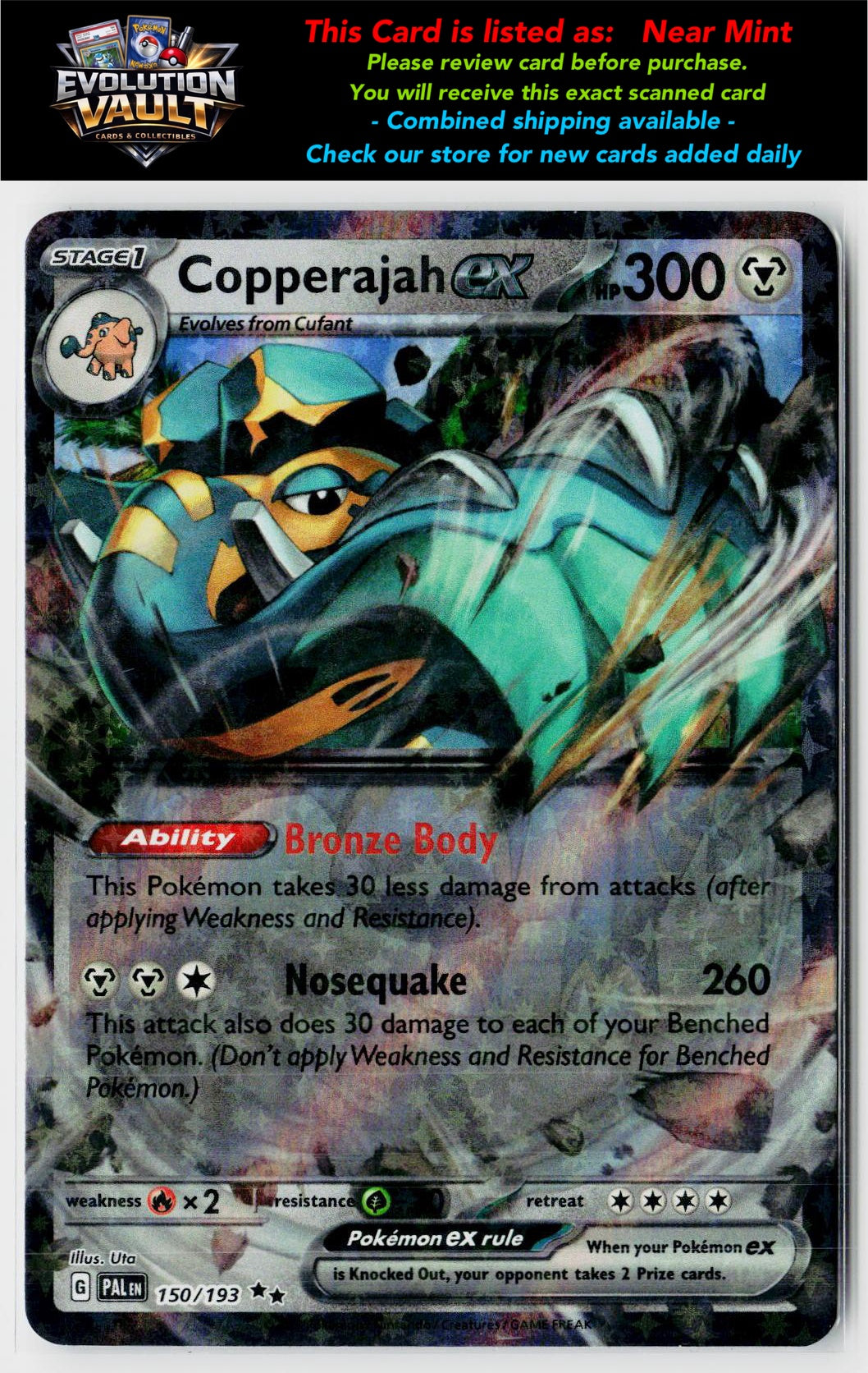 SV02: Paldea Evolved #150/193 Copperajah ex