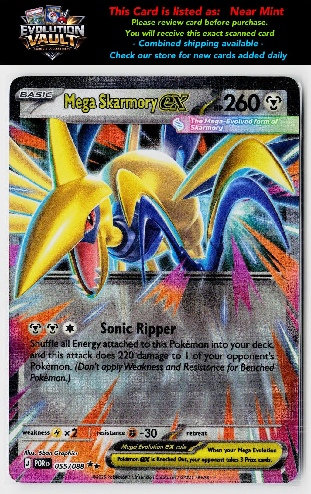 ME03: Perfect Order #055/088 Mega Skarmory ex